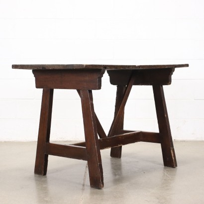 antiquariato, tavolo, antiquariato tavolo, tavolo antico, tavolo antico italiano, tavolo di antiquariato, tavolo neoclassica, tavolo del 800,Tavolo a Cavalletto in Noce