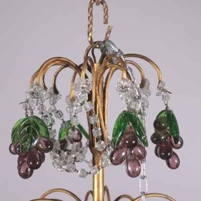 antiquariato, lampadario, antiquariato lampadari, lampadario antico, lampadario antico italiano, lampadario di antiquariato, lampadario neoclassico, lampadario del 800,Lampadario con Grappoli Vitrei