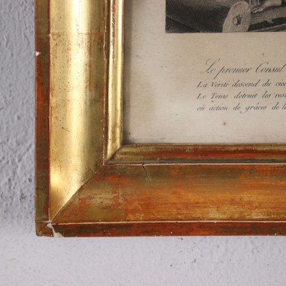 antiquariato, specchiera, antiquariato specchiera, specchiera antica, specchiera antica italiana, specchiera di antiquariato, specchiera neoclassica, specchiera del 800 - antiquariato, cornice, antiquariato cornice, cornice antica, cornice antica italiana, cornice di antiquariato, cornice neoclassico, cornice del 800,Cornice Impero in Legno Dorato