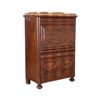 Antigüedades, secretaire, secretaria antigua, secretaria antigua, secretaria italiana antigua, secretaria antigua, secretaria neoclásica, secretaria del siglo XIX, secretaria Biedermaier
