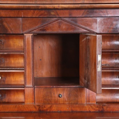 Antigüedades, secretaire, secretaria antigua, secretaria antigua, secretaria italiana antigua, secretaria antigua, secretaria neoclásica, secretaria del siglo XIX, secretaria Biedermaier