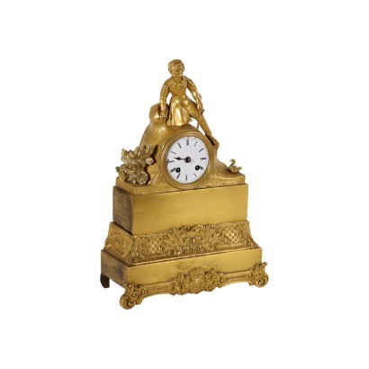 Orologio da Appoggio in Bronzo Dorato