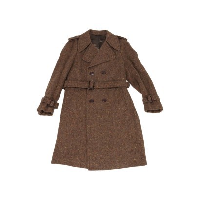 moda vintage, cappotto vintage, cappotto in lana, cappotto classico,Cappotto da Uomo Vintage in Tweed