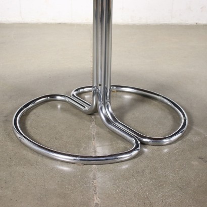 Maia Table par G. Stoppino Placage de Noyer Métal Chromé Italie '60s