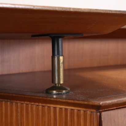 Commode Placage de Teck Métal Laiton Italie Années 60