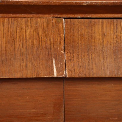 Commode Placage de Teck Métal Laiton Italie Années 60