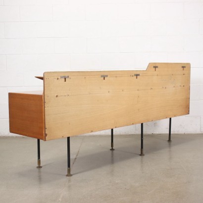 Commode Placage de Teck Métal Laiton Italie Années 60