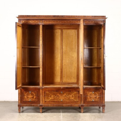 Armoire de Style Néoclassique Merisier Palissandre Italie XX Siècle