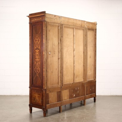 Armoire de Style Néoclassique Merisier Palissandre Italie XX Siècle