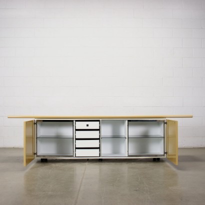 Buffet Sheraton par G. Stoppino Bois Stratifié Laminé Italie 1970s