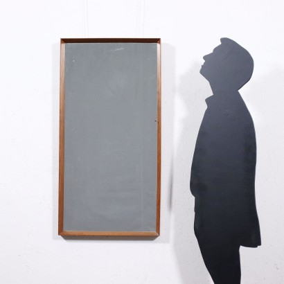 Miroir Mural Teak Verre Italie Années 60