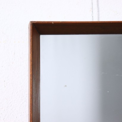 Miroir Mural Teak Verre Italie Années 60