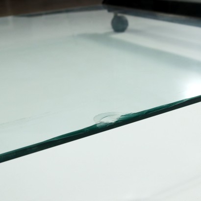 Table Basse par Radice & Gallotti Verre Laiton Italie \'70s-\'80s