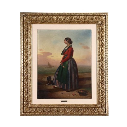 Huile sur Toile Attribué à A. Chierici Italie XIX Siècle