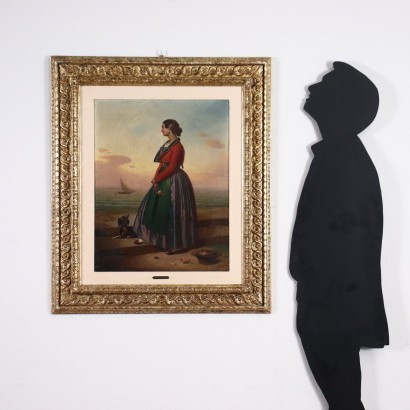 Huile sur Toile Attribué à A. Chierici Italie XIX Siècle