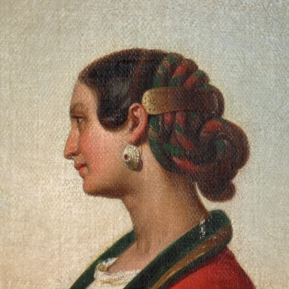 Huile sur Toile Attribué à A. Chierici Italie XIX Siècle