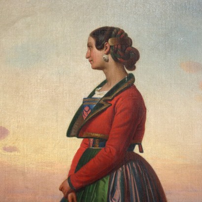 Huile sur Toile Attribué à A. Chierici Italie XIX Siècle