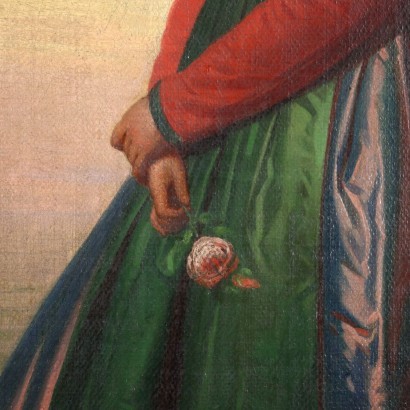 Huile sur Toile Attribué à A. Chierici Italie XIX Siècle