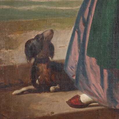 Huile sur Toile Attribué à A. Chierici Italie XIX Siècle