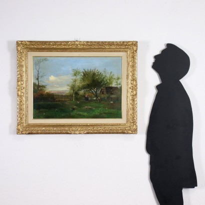 Huile sur Toile par Attilio Guffanti Italie XX Siècle