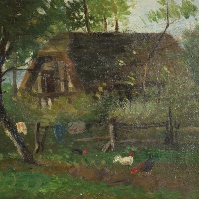 Huile sur Toile par Attilio Guffanti Italie XX Siècle