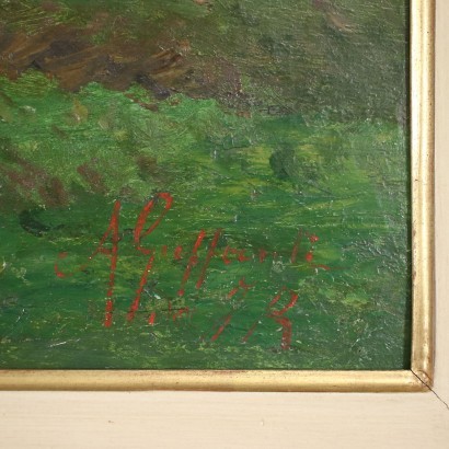 Huile sur Toile par Attilio Guffanti Italie XX Siècle