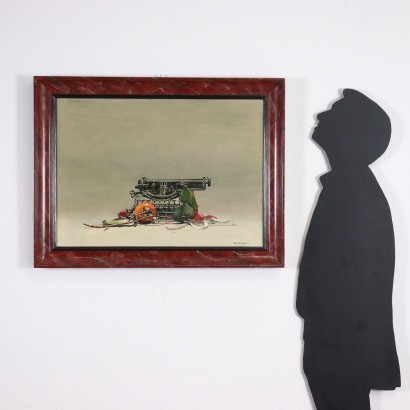 Huile sur Table par Gianni Cacciarini Italie Années 1990
