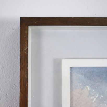Aquarelle sur Papier par Piero Galanti Italie XX Siècle.