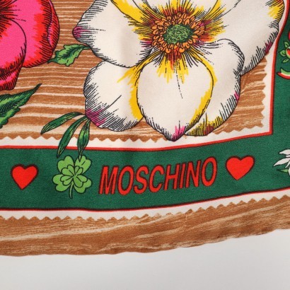 foulard, seta, pura seta, foulard in seta, larioseta, seta di como, moschino,Foulard Moschino