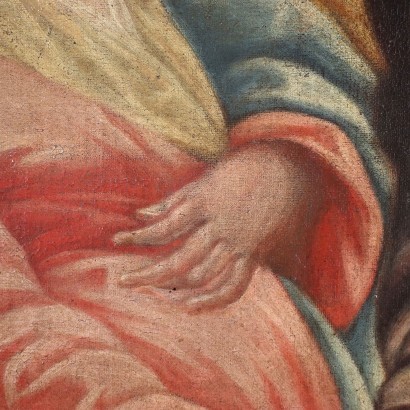 The Visitation Oil on Canvas Venetian School Italy XVIII C