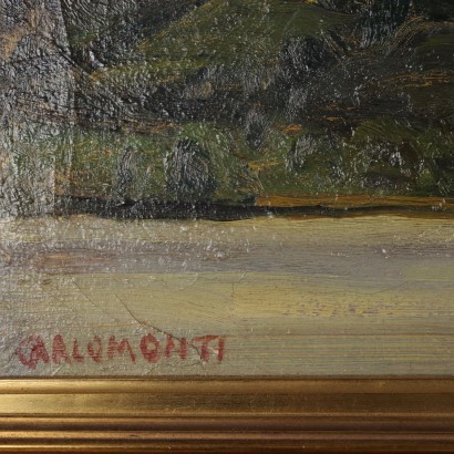 Öl auf Leinwand von Carlo Monti Italien XX Jhd