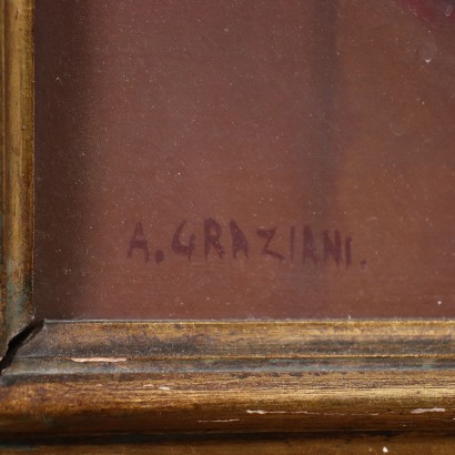 Oil on Canvas by Alfio Paolo Graziani Italy XX Century