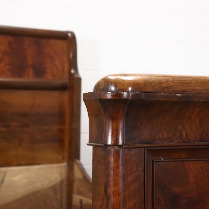 antiquariato, letto, antiquariato letti, letto antico, letto antico italiano, letto di antiquariato, letto neoclassico, letto del 800 - antiquariato, testata, antiquariato testate, testate antiche, testata antica italiana, testata di antiquariato, testata neoclassico, testata del 800,Coppia di Letti Singoli Carlo X