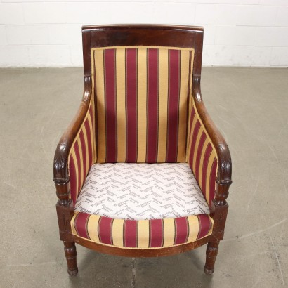 antiquariato, poltrona, antiquariato poltrone, poltrona antica, poltrona antica italiana, poltrona di antiquariato, poltrona neoclassica, poltrona del 800,Gruppo di Quattro Poltrone Impero,Gruppo di Quattro Poltrone Impero