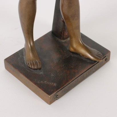 Pêcheuse de Crevettes Jean Garnier Bronze France XX Siècle