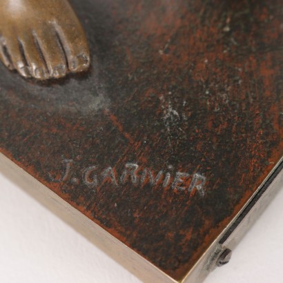 Pêcheuse de Crevettes Jean Garnier Bronze France XX Siècle