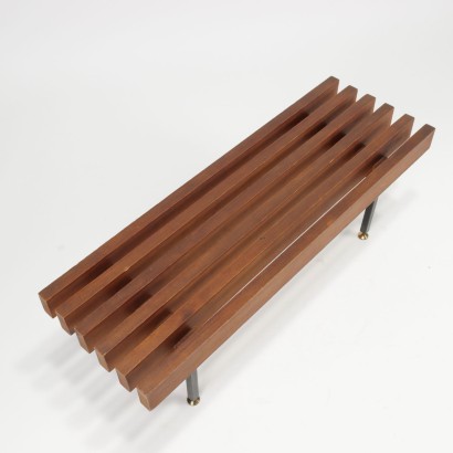 Bank Teak Metall Messing Italien 1960er
