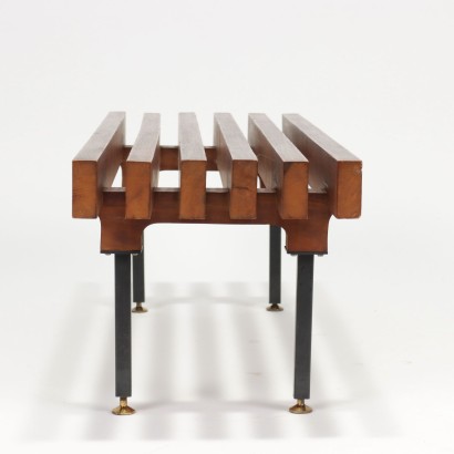 Bank Teak Metall Messing Italien 1960er