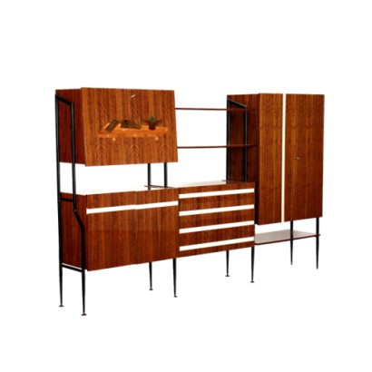antigüedades modernas, antigüedades de diseño moderno, librería, librería antigua moderna, librería antigua moderna, librería italiana, librería vintage, librería de los años 60, librería de diseño de los años 60, muebles de los años 50