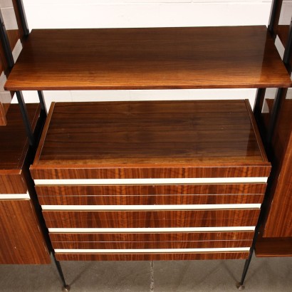 antigüedades modernas, antigüedades de diseño moderno, librería, librería antigua moderna, librería antigua moderna, librería italiana, librería vintage, librería de los años 60, librería de diseño de los años 60, muebles de los años 50