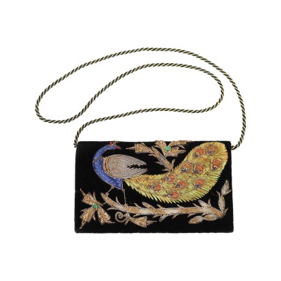 Vintage Evening Bag Velvet India 1960s