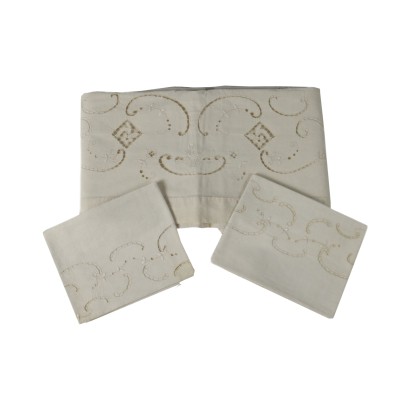 antiquariato, lenzuola, antiquariato lenzuola, lenzuola antica, lenzuola antica italiana, lenzuola di antiquariato, lenzuola neoclassico, lenzuola del 800,Lenzuolo Matrim con Due Federe ,Lenzuolo Matrimoniale con Due Federe