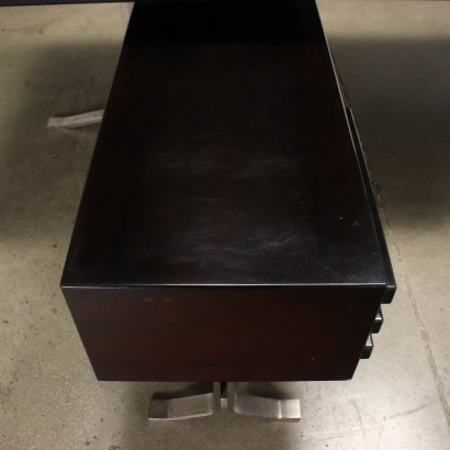 Office Desk Formanova Lacquered Wood Metal Italy \\'60s-\\'70s