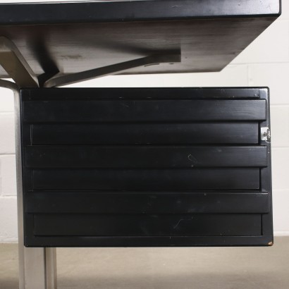 Office Desk Formanova Lacquered Wood Metal Italy \\'60s-\\'70s