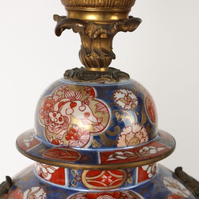antiquariato, vaso, antiquariato vasi, vaso antico, vaso antico italiano, vaso di antiquariato, vaso neoclassico, vaso del 800,Candelabro in Bronzo con Vaso Imari
