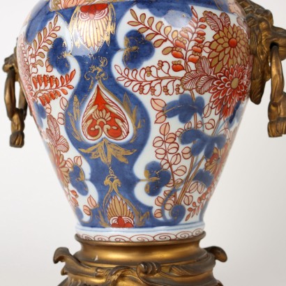 antiquariato, vaso, antiquariato vasi, vaso antico, vaso antico italiano, vaso di antiquariato, vaso neoclassico, vaso del 800,Candelabro in Bronzo con Vaso Imari