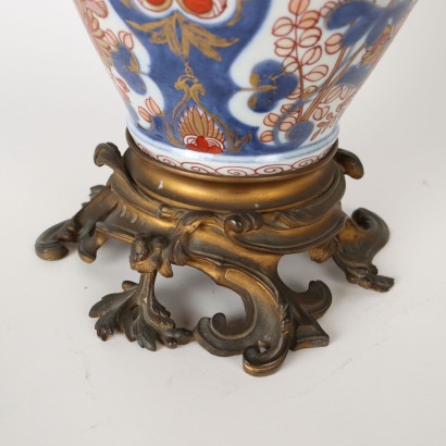 antiquariato, vaso, antiquariato vasi, vaso antico, vaso antico italiano, vaso di antiquariato, vaso neoclassico, vaso del 800,Candelabro in Bronzo con Vaso Imari