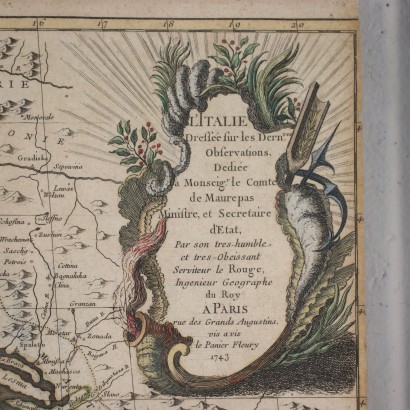 arte, arte italiano, pintura antigua italiana, George Louis Le Rouge, Mapa de Italia, Georges-Louis Le Rouge, Georges-Louis Le Rouge, Georges-Louis Le Rouge, Georges-Louis Le Rouge