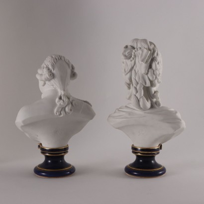 Maria Antonietta e Luigi XVI Busti in%,Maria Antonietta e Luigi XVI Busti in%,Maria Antonietta e Luigi XVI Busti in%,Maria Antonietta e Luigi XVI Busti in%,Coppia di Busti Biscuit Sèvres