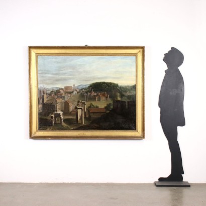 Blick auf die Kaiserforen von Rom Öl auf Leinwand - Italien XVIII Jhd